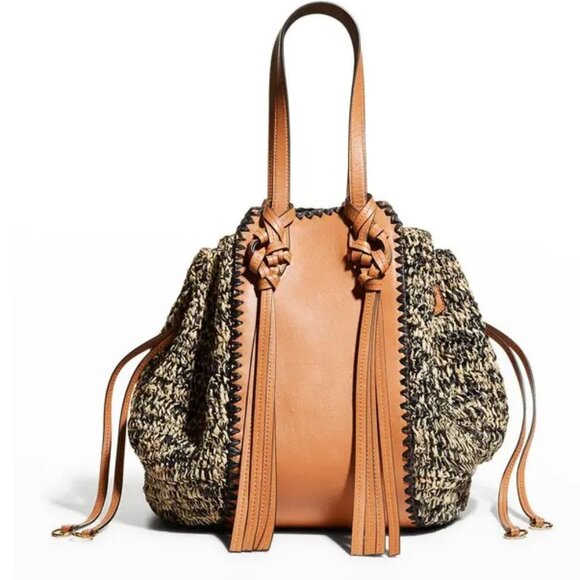 NWT Ulla Johnson Daphne Braided Drawstring Tote Bag - Picture 1 of 12